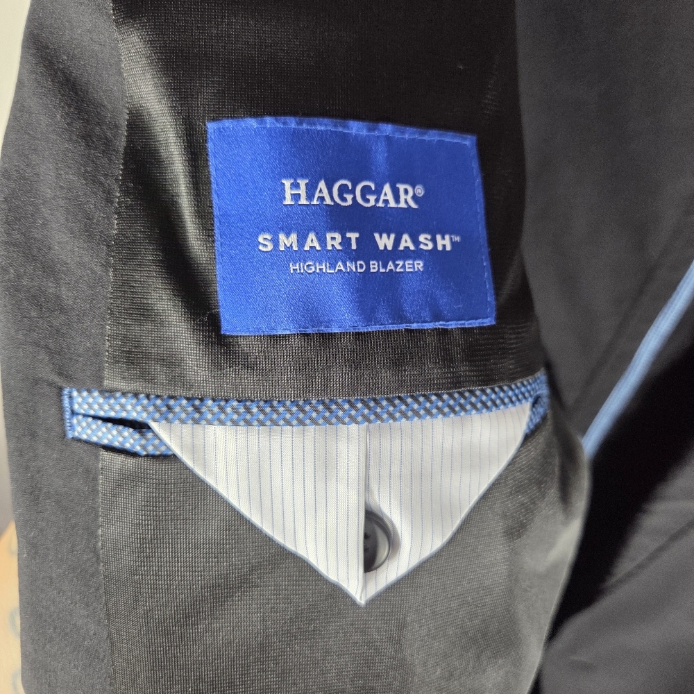 Haggar Blazer Smart Wash Highland Blazer Stretch Modern Fit Jacket XL (48/50) - Picture 12 of 16
